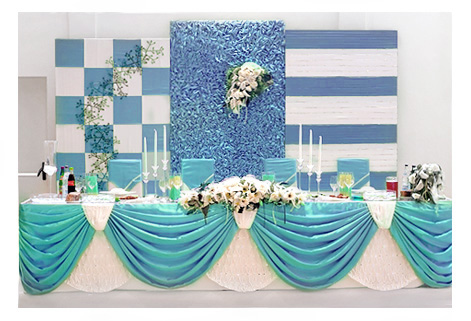 Tischdeko Hochzeit Türkis-Blau